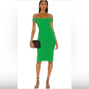 MAJORELLE Tabitha green bodycon midi dress